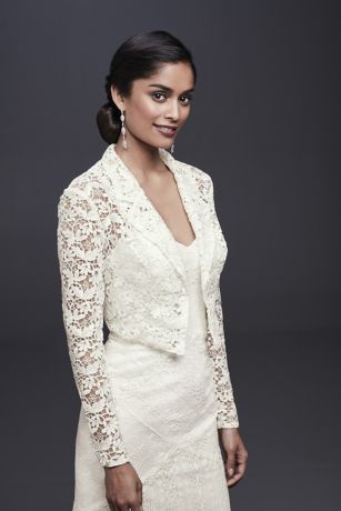 long sleeve lace jacket for wedding dress