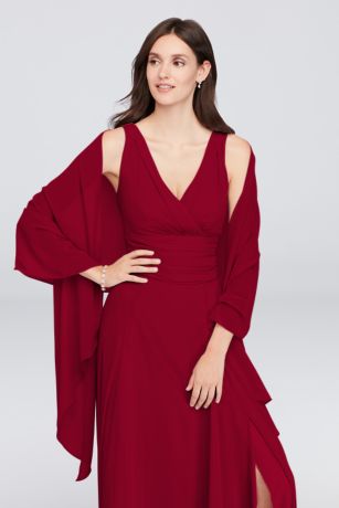 david's bridal wrap around dress