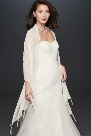 ivory chiffon wrap