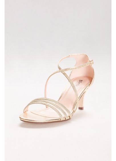 Pink Paradox Yellow (Isla Delicate Thin Strap Metallic Low Heel Sandals)