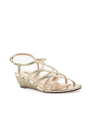 low wedge gold sandals