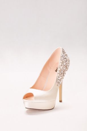 ivory peep toe heels