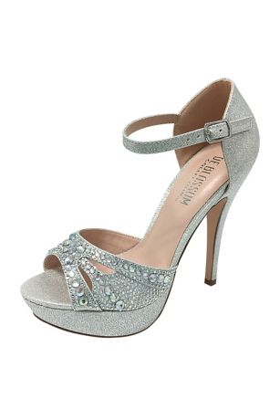 iridescent platform heels