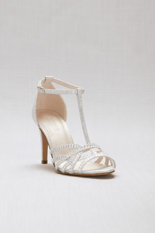 david's bridal silver sandals