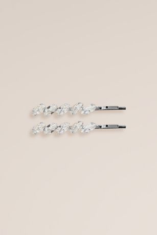 Picture of Linear Marquise Swarovski Crystal Bobby Pin Set