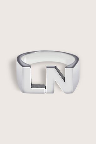 Picture of Mens Block Initial Ring