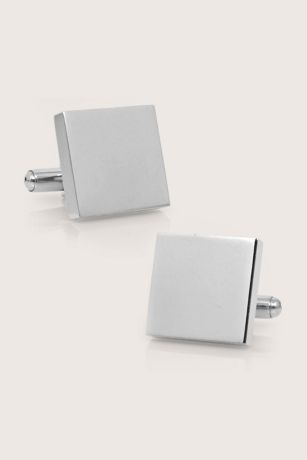 Picture of Initial Engraved Stainless Steel Square Cufflinks