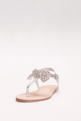 Glitter Sandal with Ankle Strap | David's Bridal