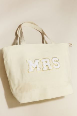 Picture of Mrs Varsity Letter Patch Tote Bag