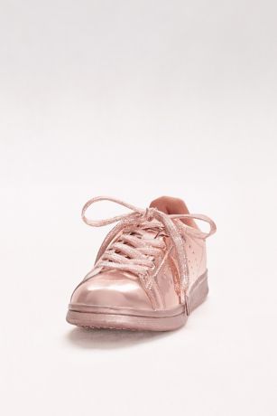metallic lace up sneakers