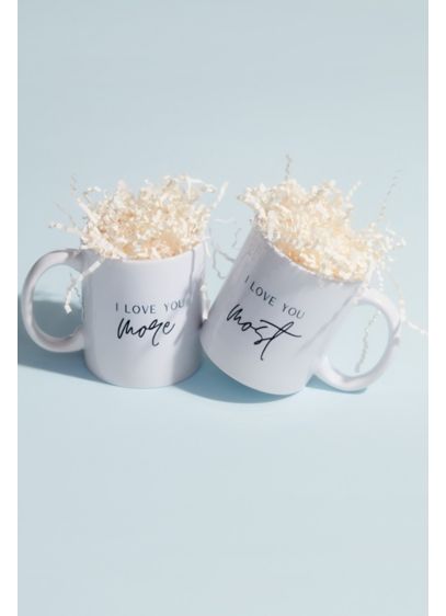 I Love You More and Most Couples Mug Set - Wedding Gifts & Decorations
