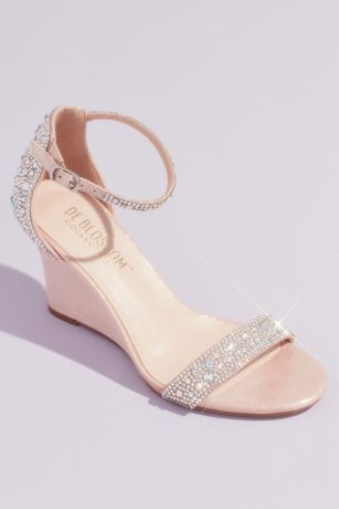 david's bridal rose gold shoes