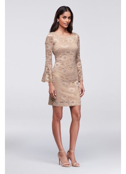 Short Sheath Long Sleeves Cocktail and Party Dress - Robbie Bee