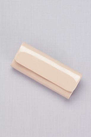 beige patent leather clutch