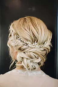 Brides and Hairpins Swarovski Crystal Marquise Floral Halo with Combs