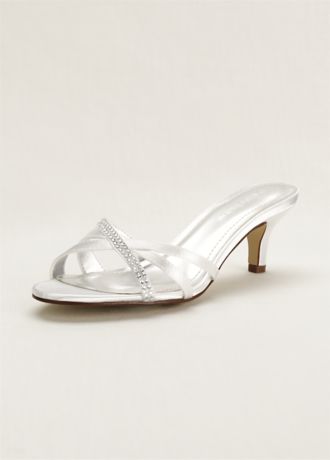 low heel strappy silver sandals