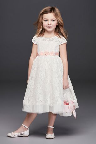 flower girl dresses with lace sleeves