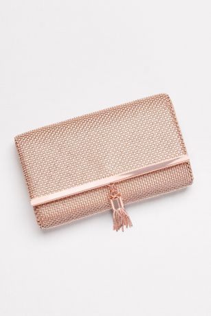 rose gold wedding clutch