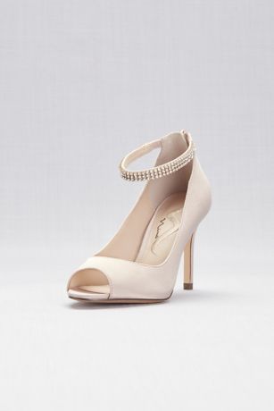 david's bridal gold shoes