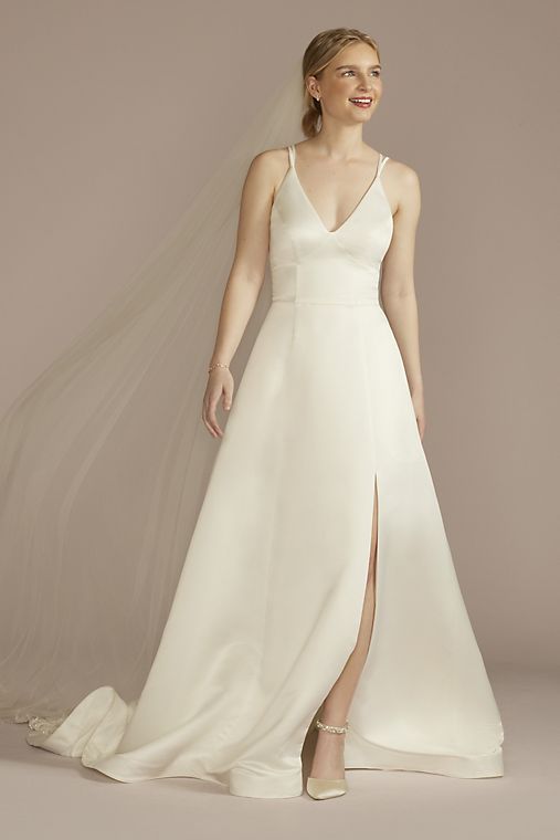 Reimagine DB Studio Recycled Satin Double Strap A-Line Wedding Dress