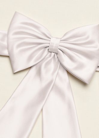 Satin Flower Girl Sash with Back Bow 