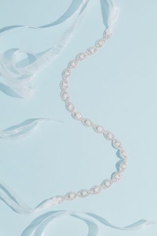 Picture of Infinity Loop Crystal Sash with Pearl Accents