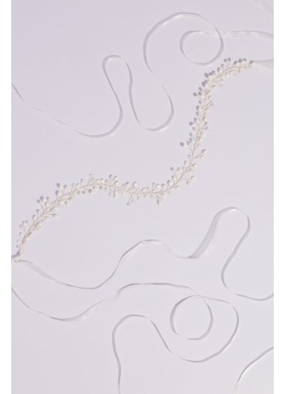 Oval Pearl and Beaded Branches Wire Sash - Wedding Accessories