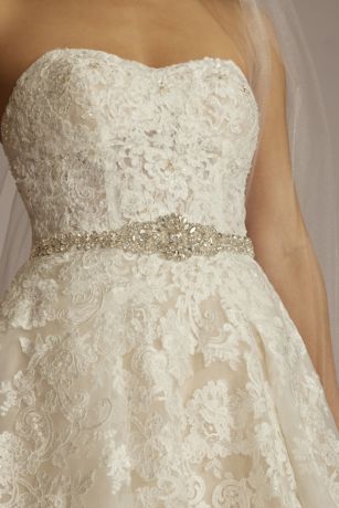 Picture of Shimmering Crystal Medallion Sash with Ribbon Tie