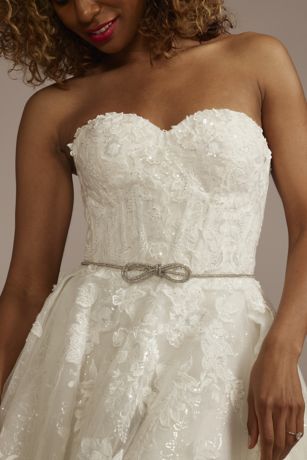 Picture of Thin Rhinestone Bow Sash