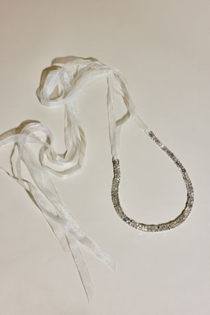 Picture of Mixed Crystal Sash with Organza Ribbons