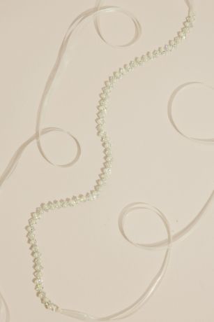 Picture of Thin Crystal Sash with Organza Ribbon