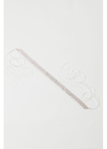 Diagonal Rhinestone Sash - Davids Bridal