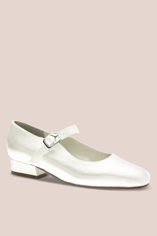 Picture of Girls Dyeable Satin Mary Jane Shoes