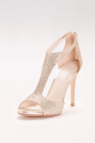 gold bridesmaid shoes