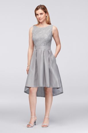 silver flare dress