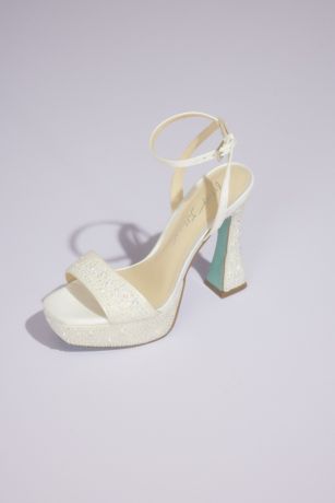 Picture of Crystal Embellished Flared Platform Sandals