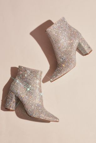 rhinestone ankle booties