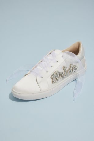 Betsey Johnson x DB Blue;Ivory Sneakers and Casual (Jeweled Bride Sneakers)