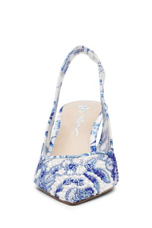 Picture of Floral Embellished Slingback Heels