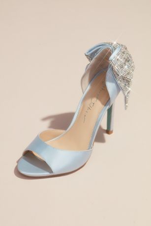 light blue sequin shoes