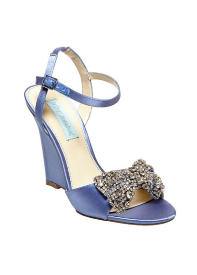 Blue by Betsey Johnson Wedge Sandal with Bow - Davids Bridal