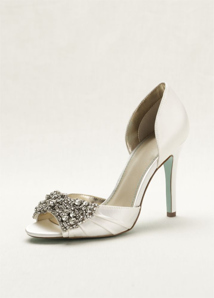 Wedding & Bridesmaid Shoes Blue by Betsey Johnson High Heel Peep Toe ...