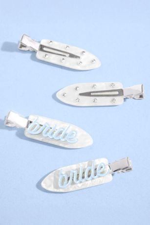 Picture of Something Blue Bride Hair Clips