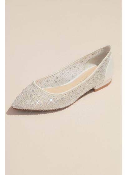 جولدن ايس Crystal-Adorned Transparent Mesh Pointy Toe Flats | David's Bridal جولدن ايس جولدن ايس Crystal-Adorned Transparent Mesh Pointy Toe Flats | David's Bridal جولدن ايس