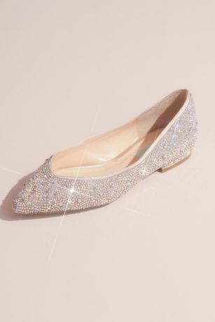 nude flat wedding shoes