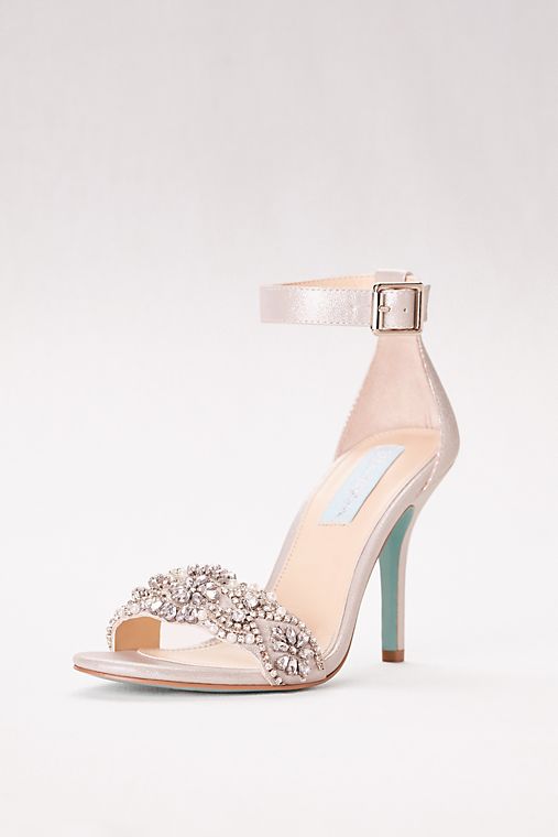 Blue By Betsey Johnson Embellished High Heel Sandals with Ankle Strap
