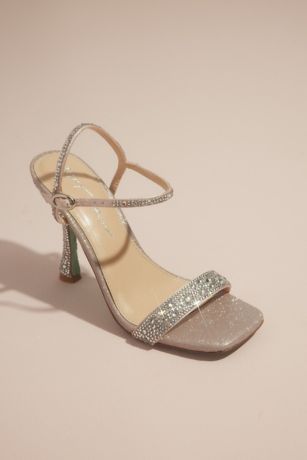 Picture of Rhinestone Flare Heel Sandals