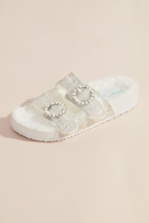 glitter 2 strap sandals