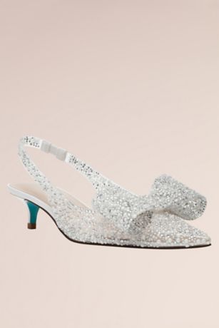 Picture of Pearl and Crystal Slingback Kitten Heels