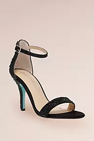 Betsey Johnson x DB Jeweled Metallic Stiletto Sandals